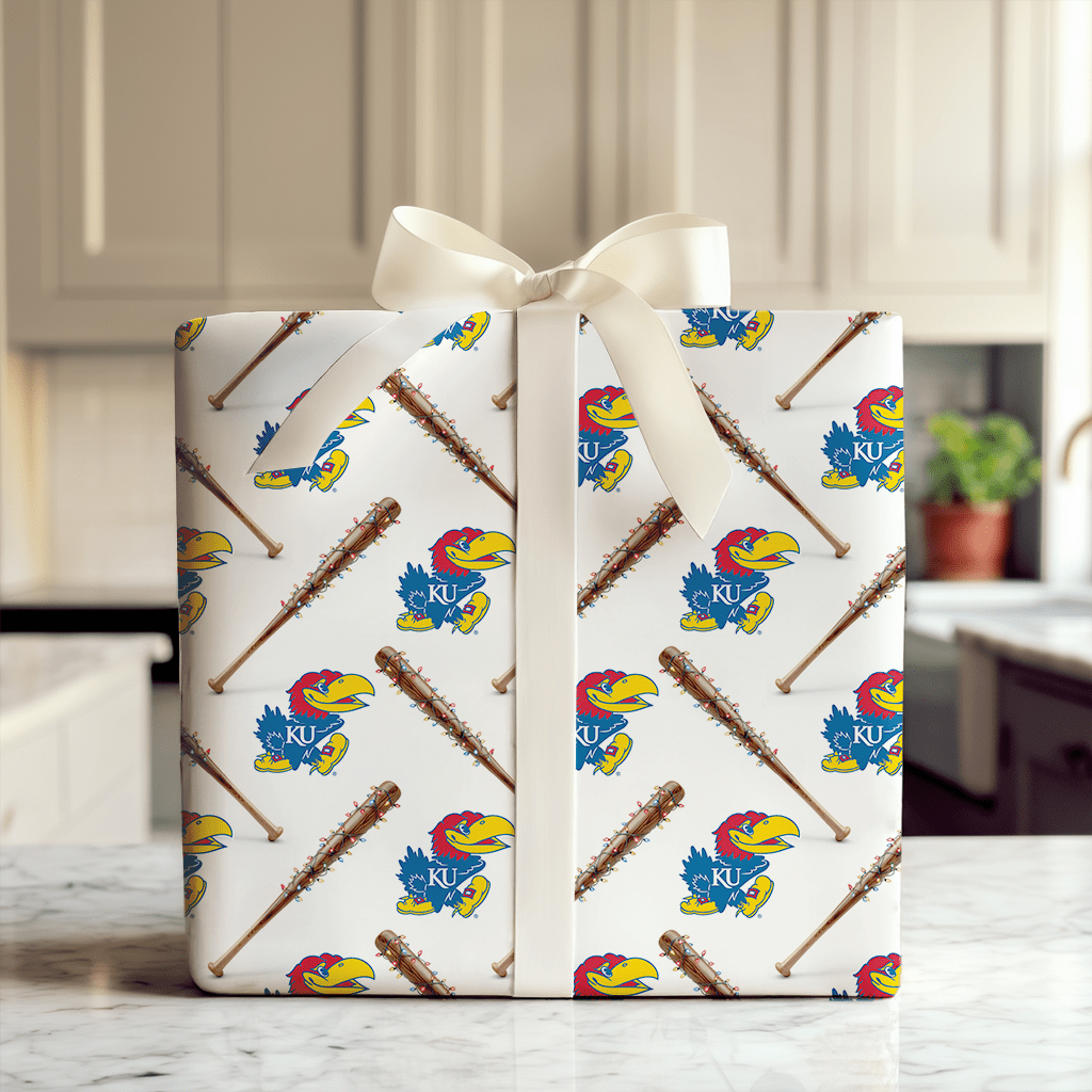 Jingle Ballpark Jayhawks - Wrapping Paper - Aspen & Arlo