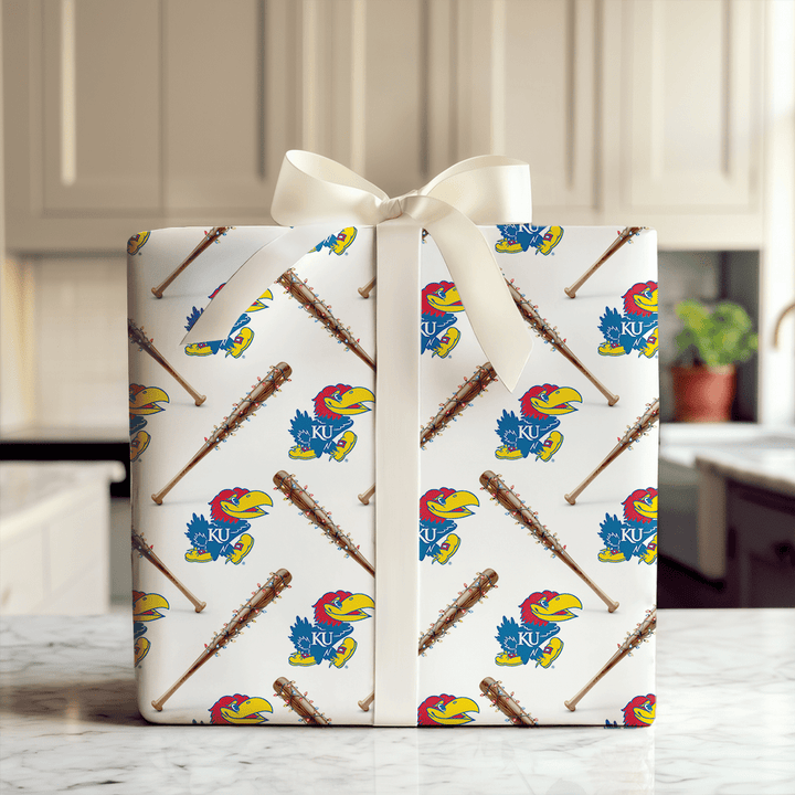 Jingle Ballpark Jayhawks - Wrapping Paper - Aspen & Arlo