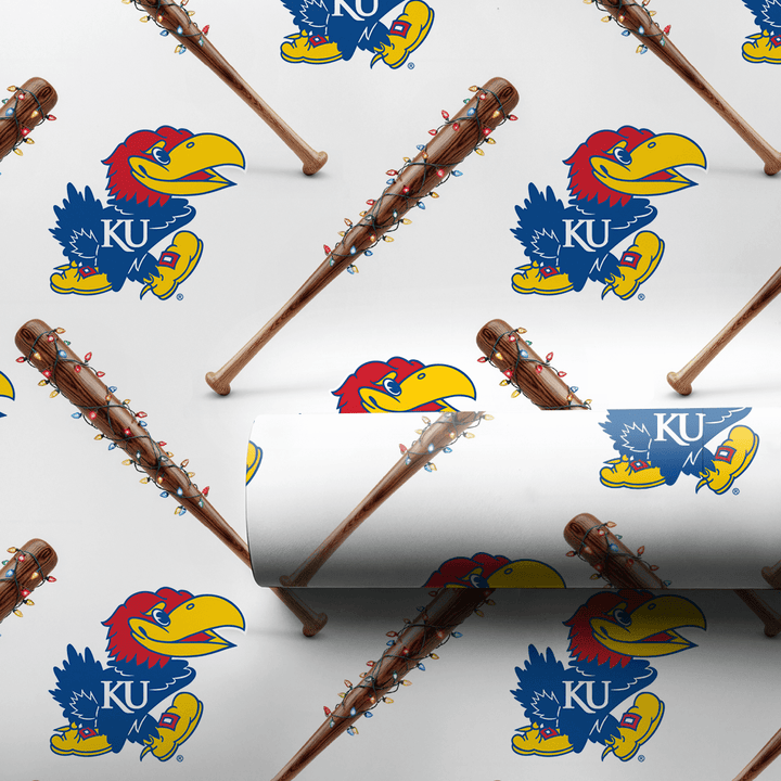 Jingle Ballpark Jayhawks - Wrapping Paper - Aspen & Arlo