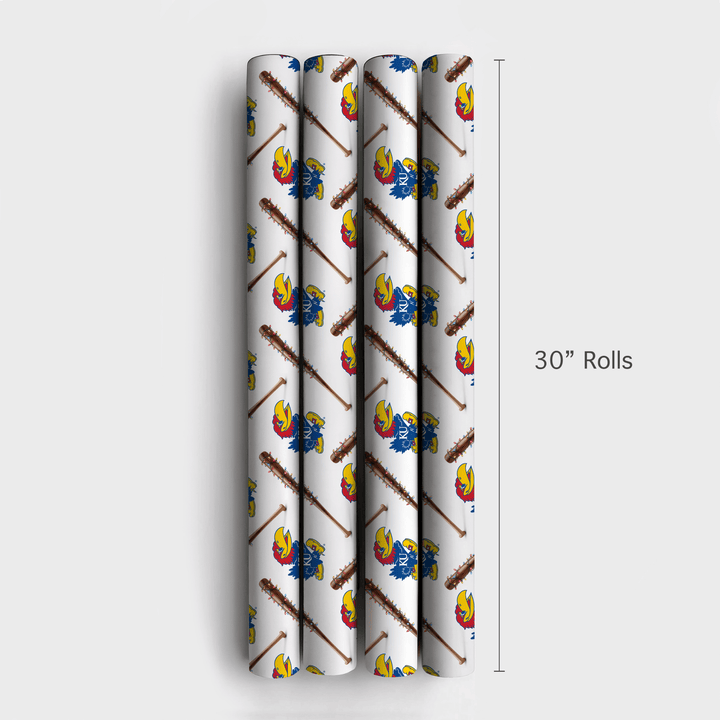 Jingle Ballpark Jayhawks - Wrapping Paper - Aspen & Arlo
