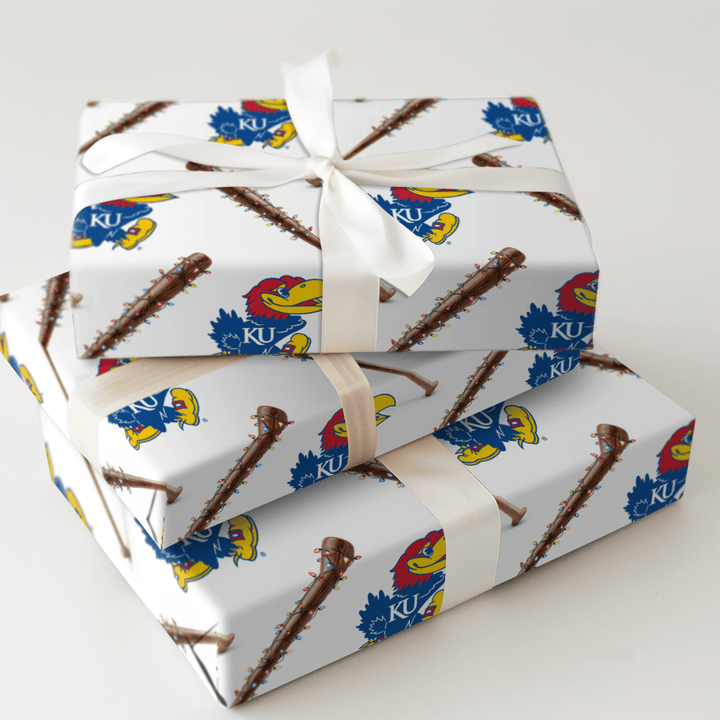 Jingle Ballpark Jayhawks - Wrapping Paper - Aspen & Arlo