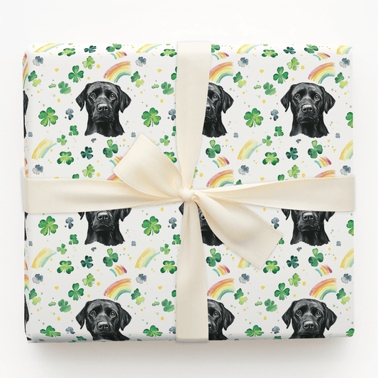 Rainbows with the Black Lab - Wrapping Paper - Aspen & Arlo