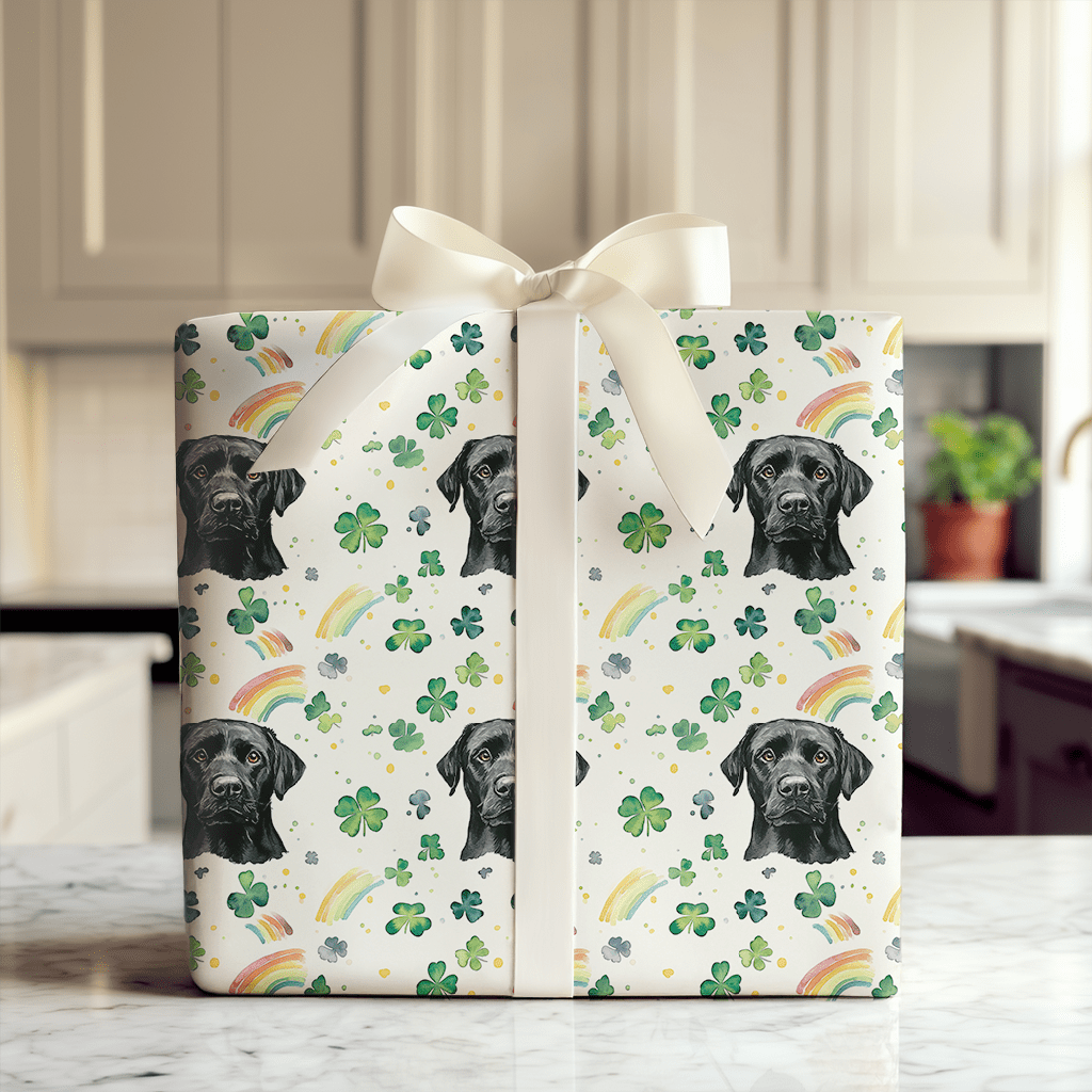 Rainbows with the Black Lab - Wrapping Paper - Aspen & Arlo