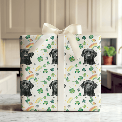 Rainbows with the Black Lab - Wrapping Paper - Aspen & Arlo