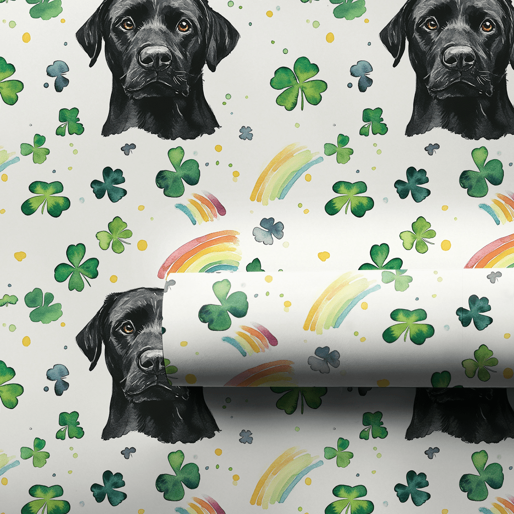 Rainbows with the Black Lab - Wrapping Paper - Aspen & Arlo