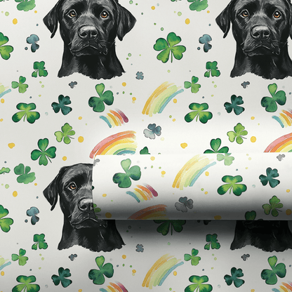 Rainbows with the Black Lab - Wrapping Paper - Aspen & Arlo