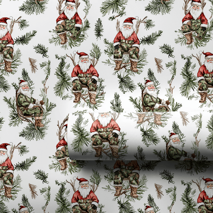 Santa in the Stands - Wrapping Paper - Aspen & Arlo