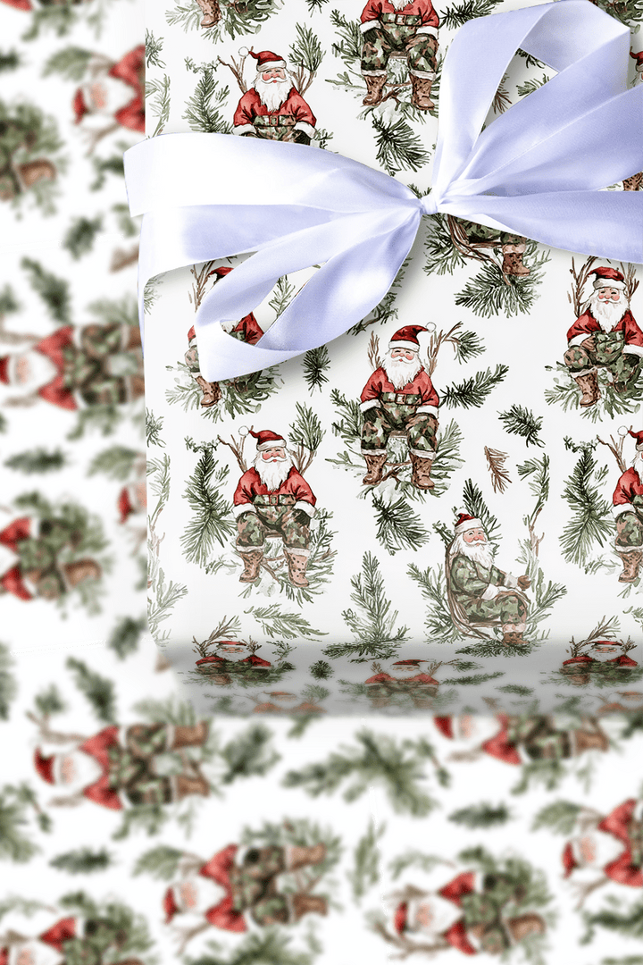 Santa in the Stands - Wrapping Paper - Aspen & Arlo
