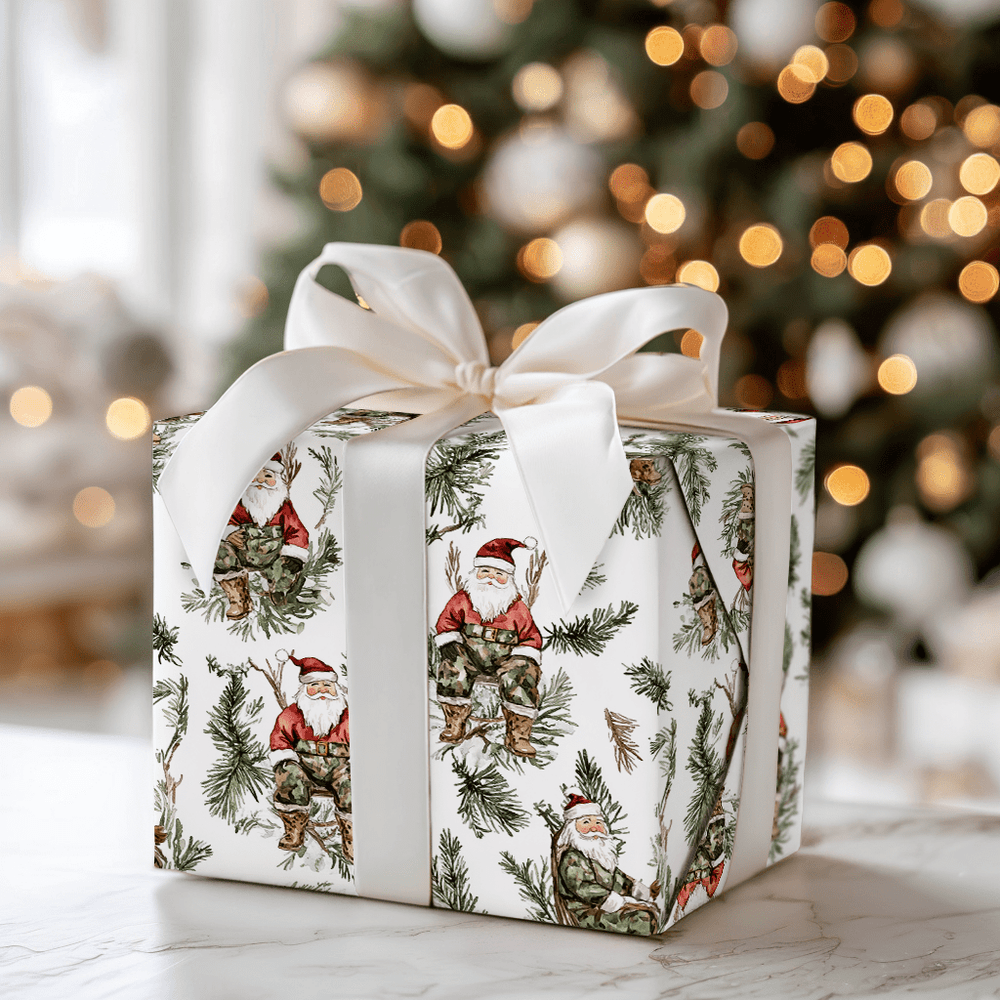 Santa in the Stands - Wrapping Paper - Aspen & Arlo
