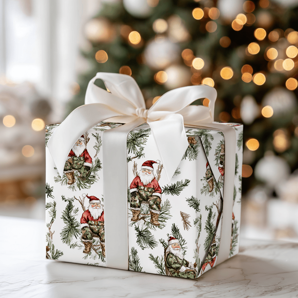Santa in the Stands - Wrapping Paper - Aspen & Arlo