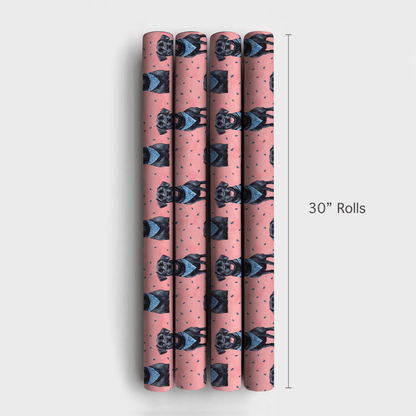 Little Sister Black Lab - Wrapping Paper - Aspen & Arlo