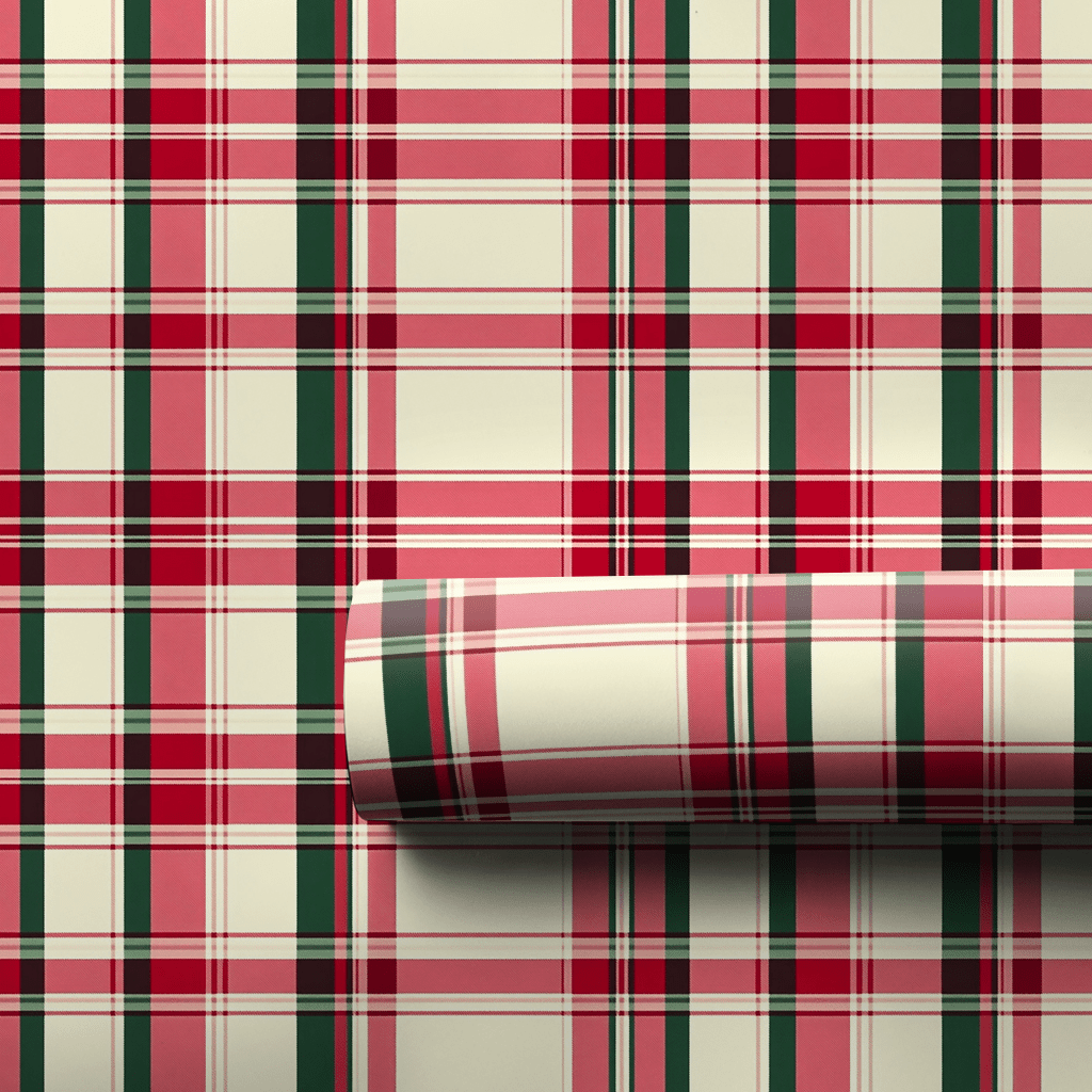 Candy Cane Tarten - Wrapping Paper - Aspen & Arlo