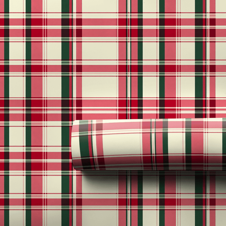 Candy Cane Tarten - Wrapping Paper - Aspen & Arlo