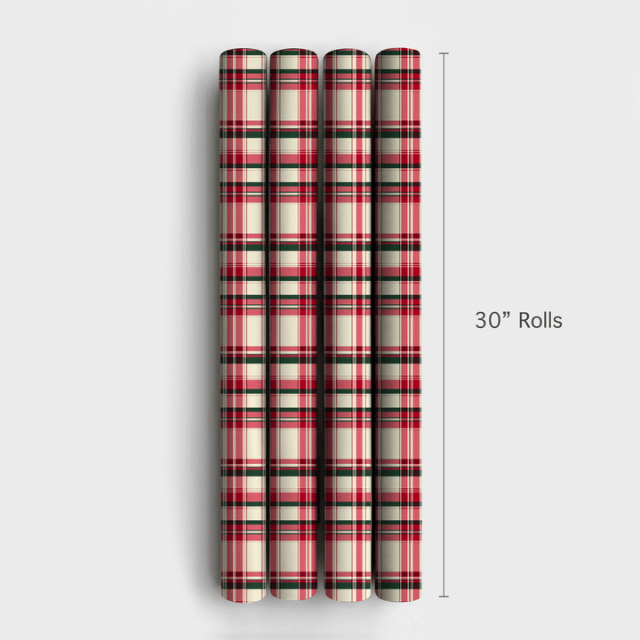 Candy Cane Tarten - Wrapping Paper - Aspen & Arlo