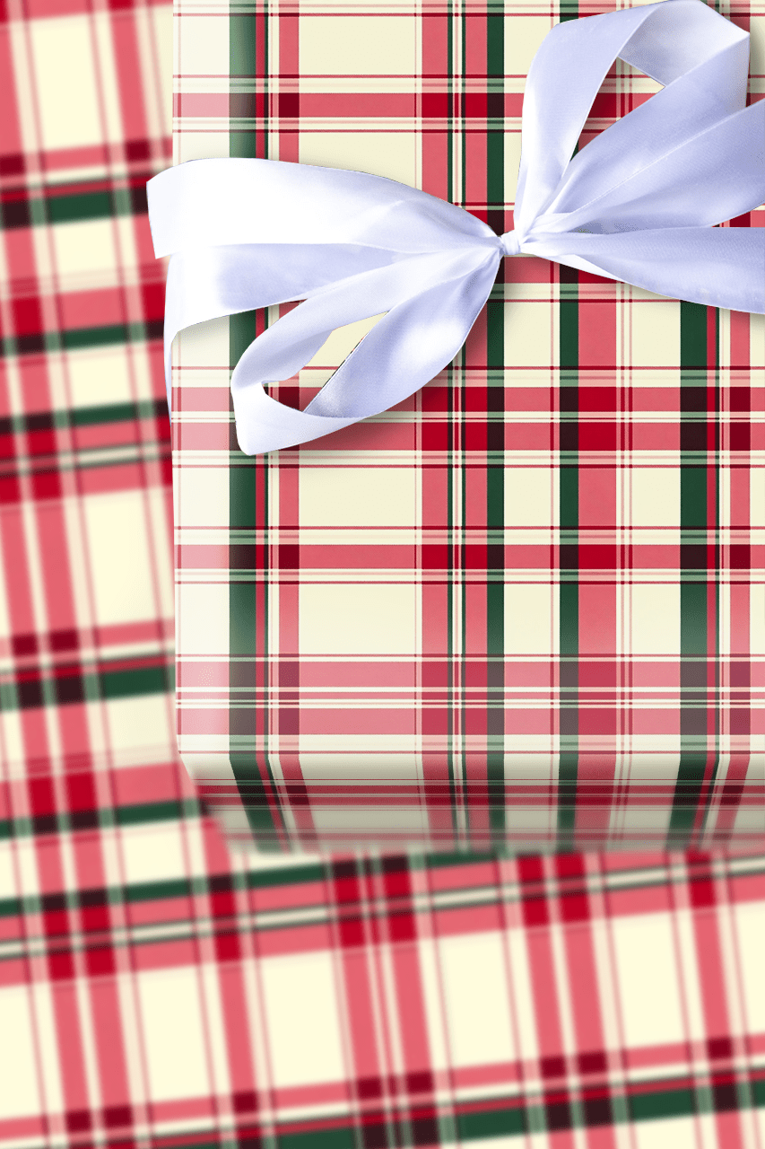 Candy Cane Tarten - Wrapping Paper - Aspen & Arlo