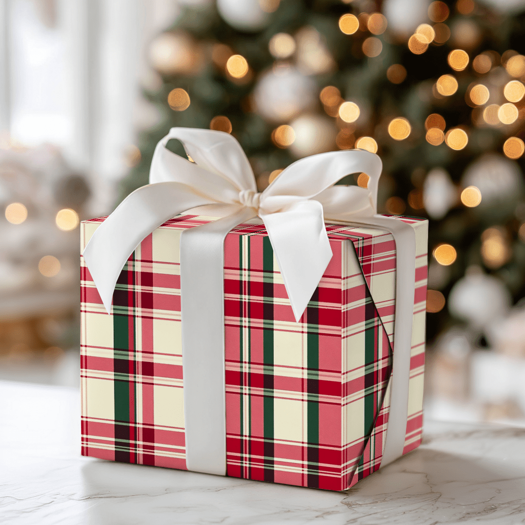 Candy Cane Tarten - Wrapping Paper - Aspen & Arlo