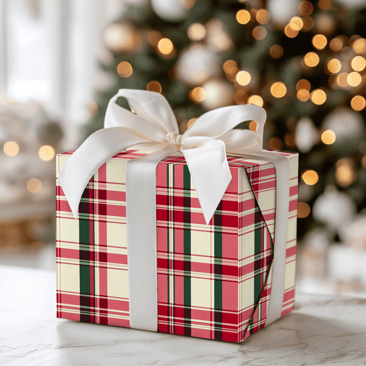 Candy Cane Tarten - Wrapping Paper - Aspen & Arlo