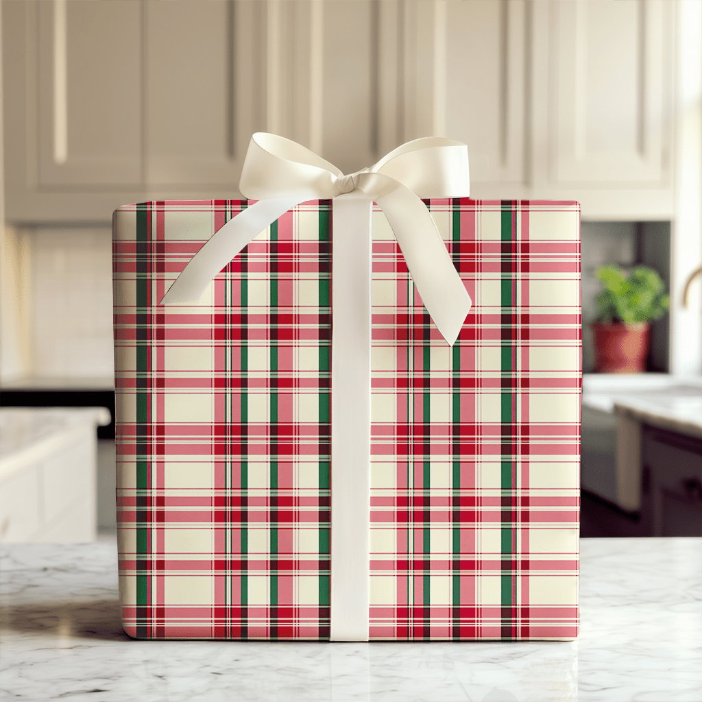 Candy Cane Tarten - Wrapping Paper - Aspen & Arlo
