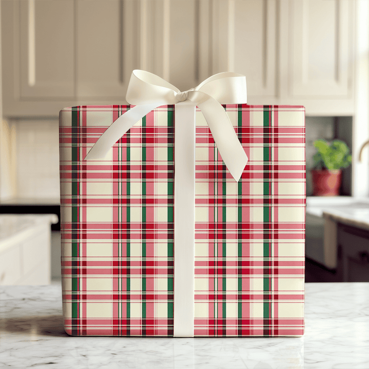 Candy Cane Tarten - Wrapping Paper - Aspen & Arlo
