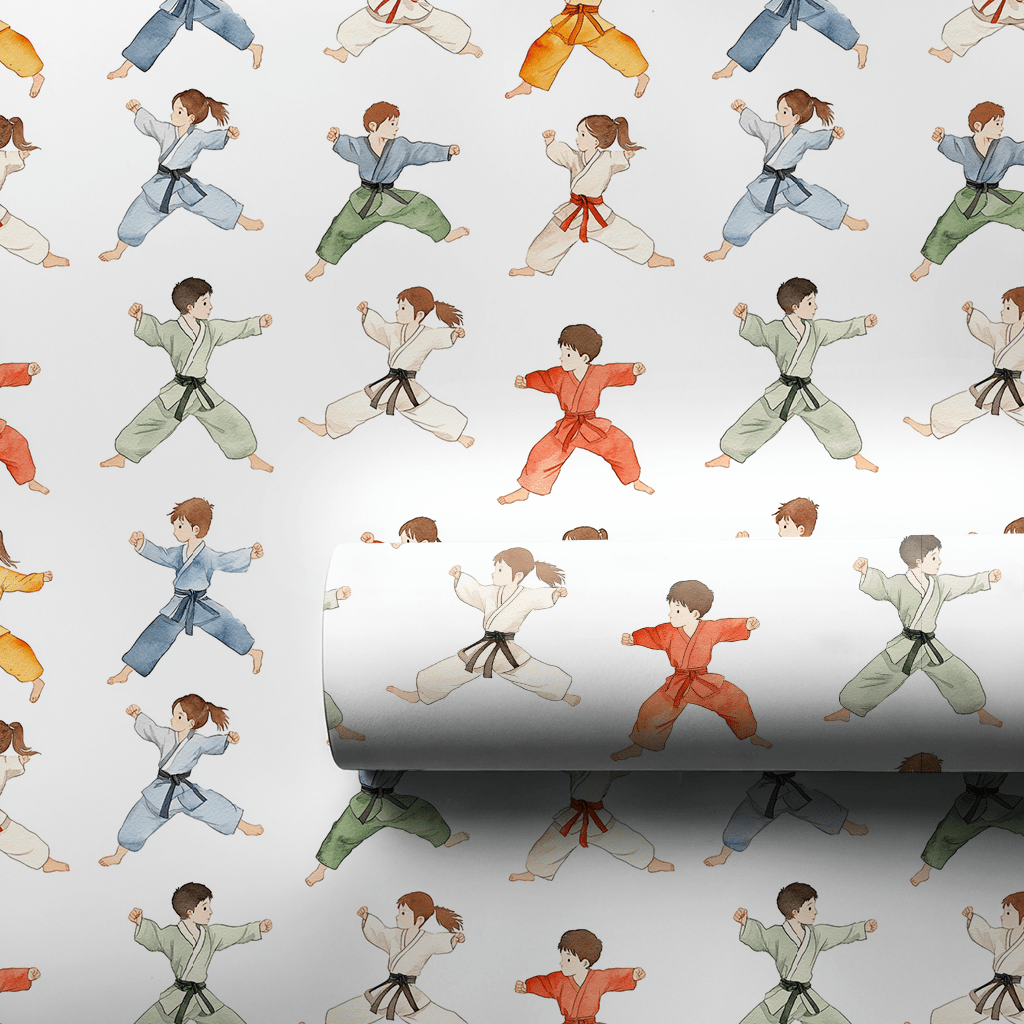 Karate Clash - Wrapping Paper - Aspen &amp; Arlo