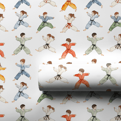 Karate Clash - Wrapping Paper - Aspen &amp; Arlo