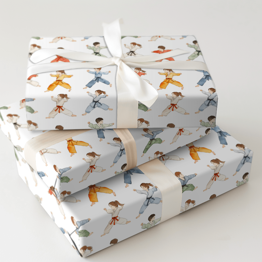 Karate Clash - Wrapping Paper - Aspen &amp; Arlo