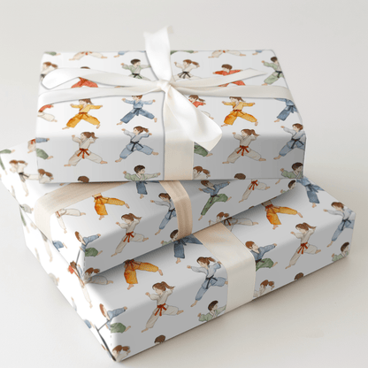 Karate Clash - Wrapping Paper - Aspen &amp; Arlo