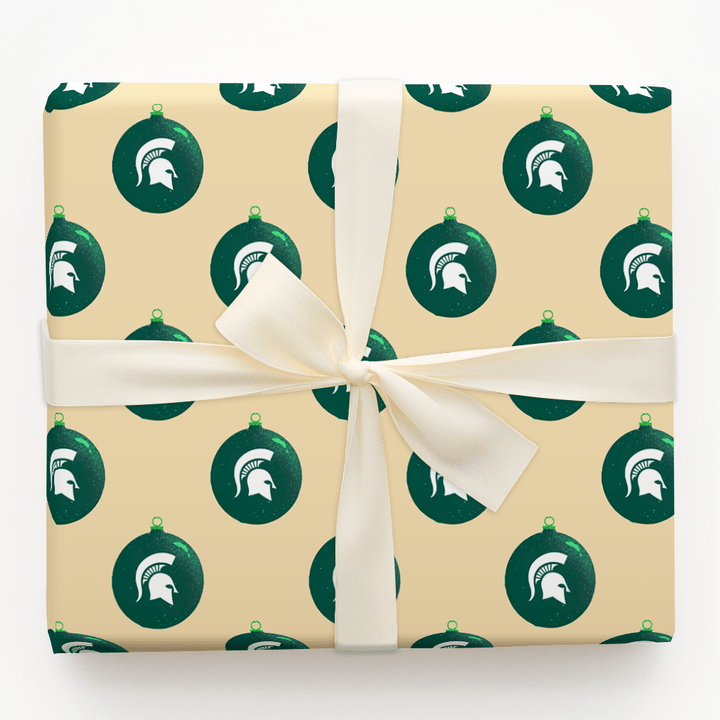 Green and White Glow - Wrapping Paper - Aspen & Arlo