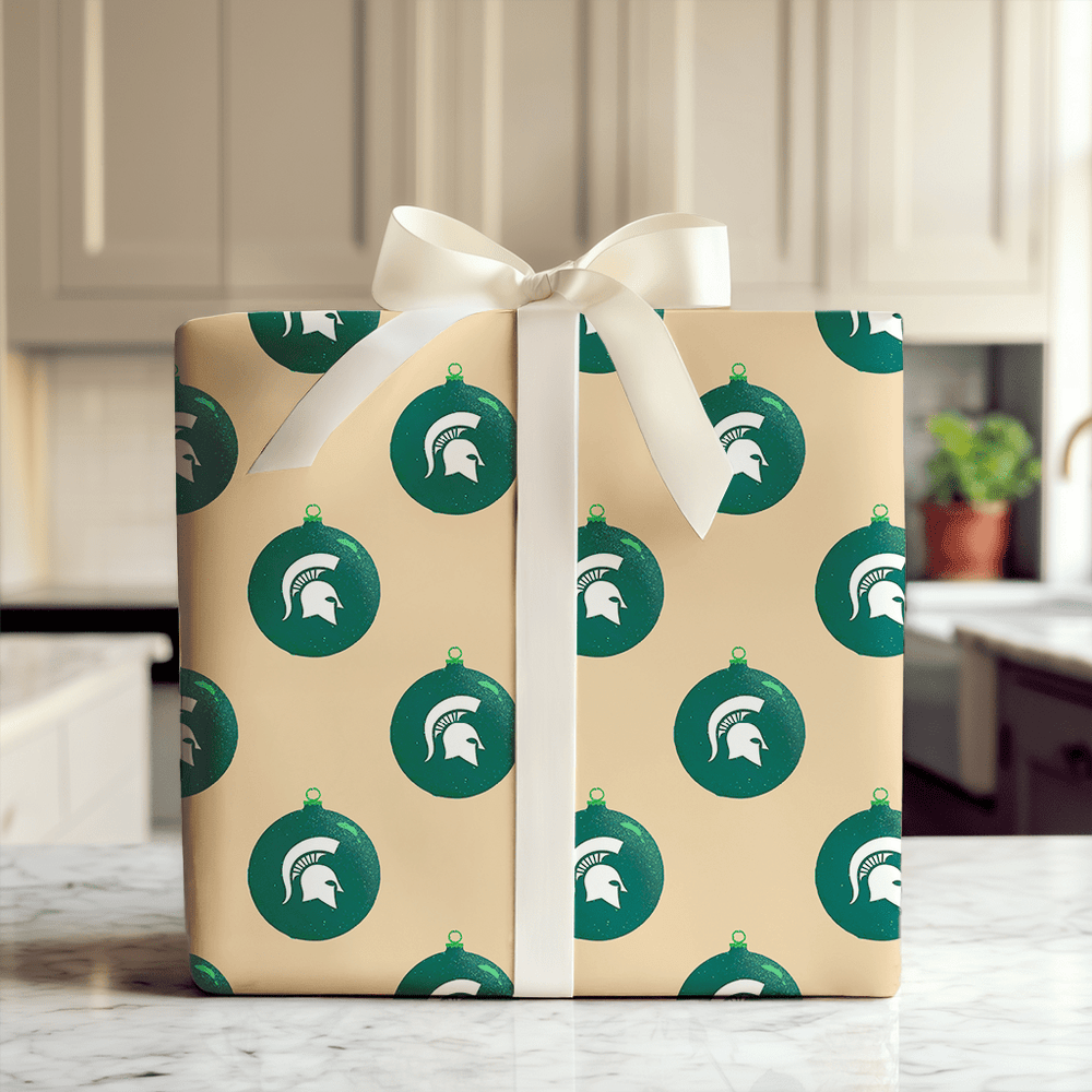 Green and White Glow - Wrapping Paper - Aspen & Arlo