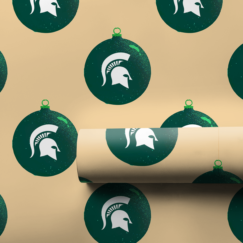 Green and White Glow - Wrapping Paper - Aspen & Arlo