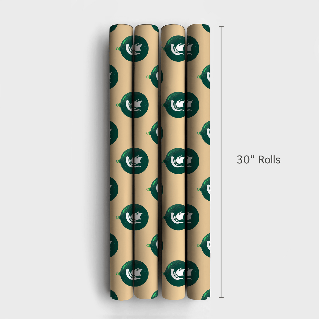 Green and White Glow - Wrapping Paper - Aspen & Arlo