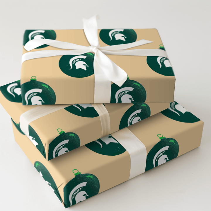 Green and White Glow - Wrapping Paper - Aspen & Arlo