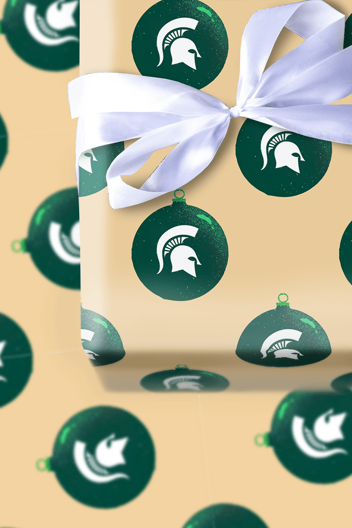 Green and White Glow - Wrapping Paper - Aspen & Arlo