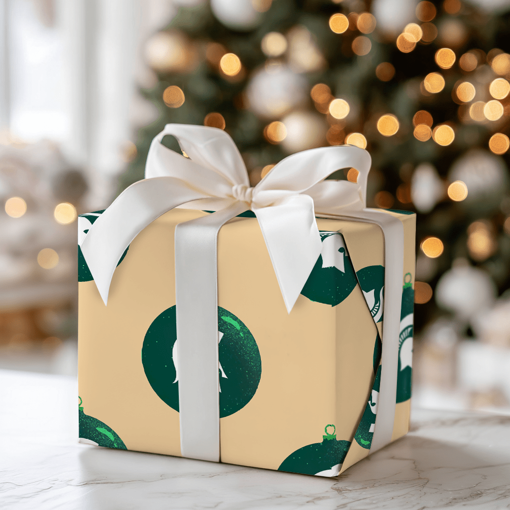 Green and White Glow - Wrapping Paper - Aspen & Arlo