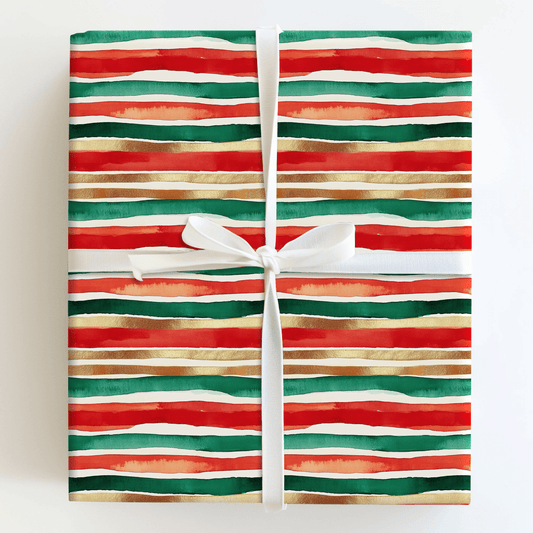Holiday Ribbon Stripes - Wrapping Paper - Aspen & Arlo