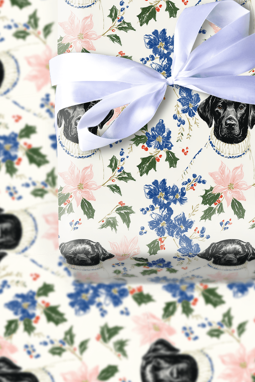 Jolly Labrador - Wrapping Paper - Aspen & Arlo