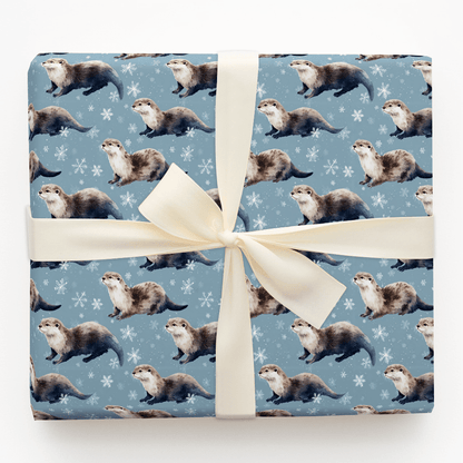 Stone Throw Snow - Wrapping Paper - Aspen & Arlo