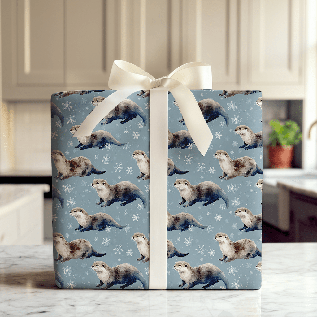 Stone Throw Snow - Wrapping Paper - Aspen & Arlo