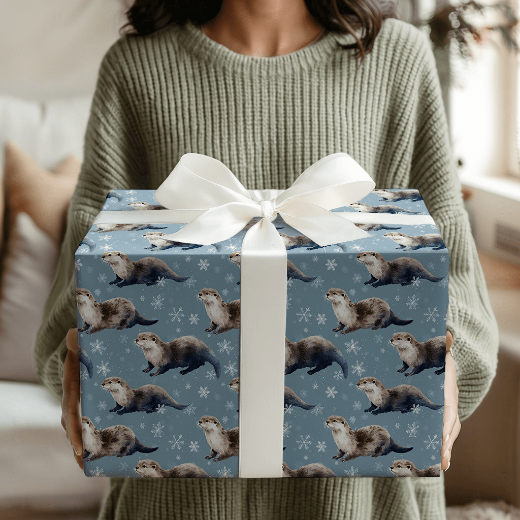 Stone Throw Snow - Wrapping Paper - Aspen & Arlo