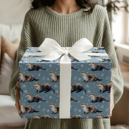 Stone Throw Snow - Wrapping Paper - Aspen & Arlo