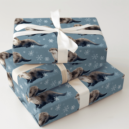 Stone Throw Snow - Wrapping Paper - Aspen & Arlo