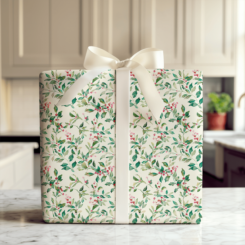 Merry and Holly - Wrapping Paper - Aspen & Arlo