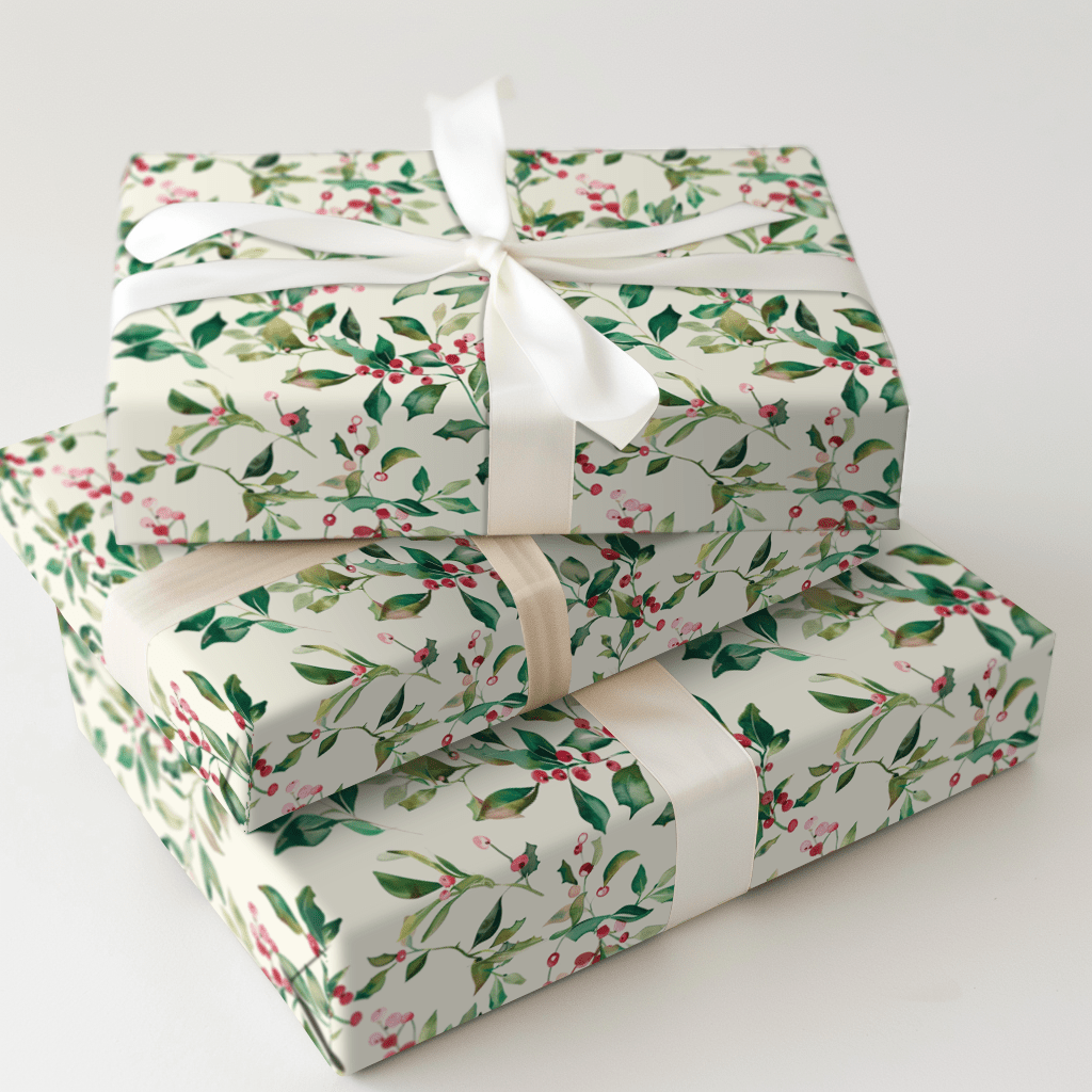 Merry and Holly - Wrapping Paper - Aspen & Arlo