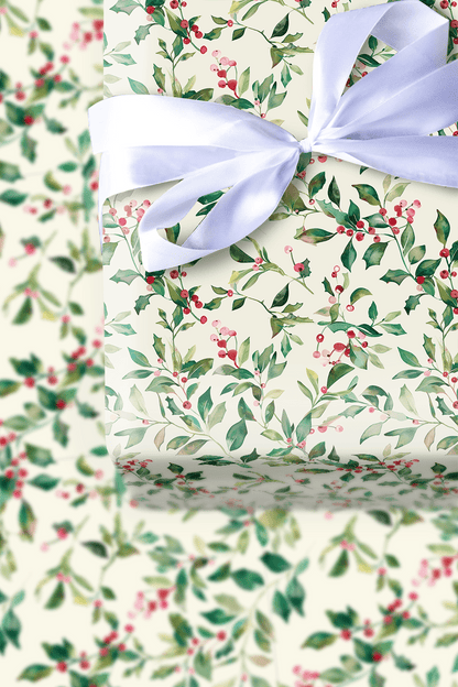 Merry and Holly - Wrapping Paper - Aspen & Arlo