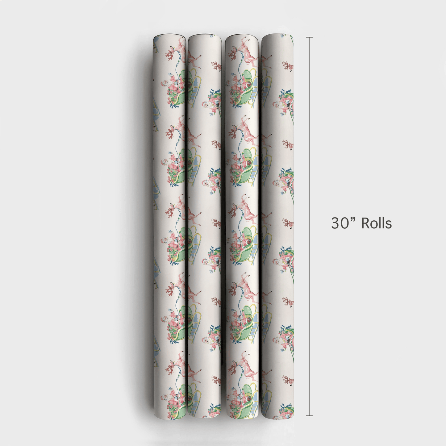 Pink Cloud Santa - Wrapping Paper - Aspen & Arlo