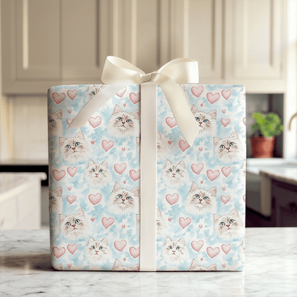 American Wirehair Valentine - Wrapping Paper - Aspen & Arlo