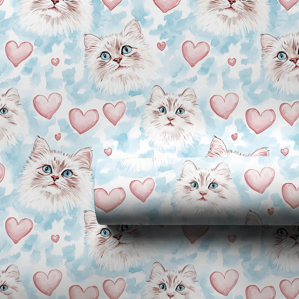 American Wirehair Valentine - Wrapping Paper - Aspen & Arlo