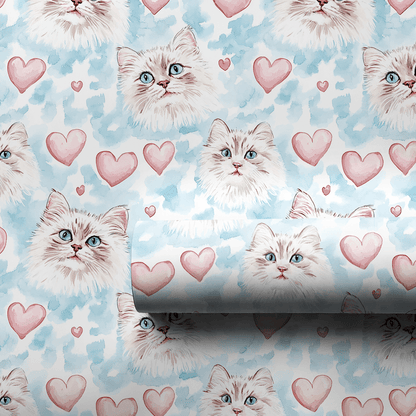 American Wirehair Valentine - Wrapping Paper - Aspen & Arlo