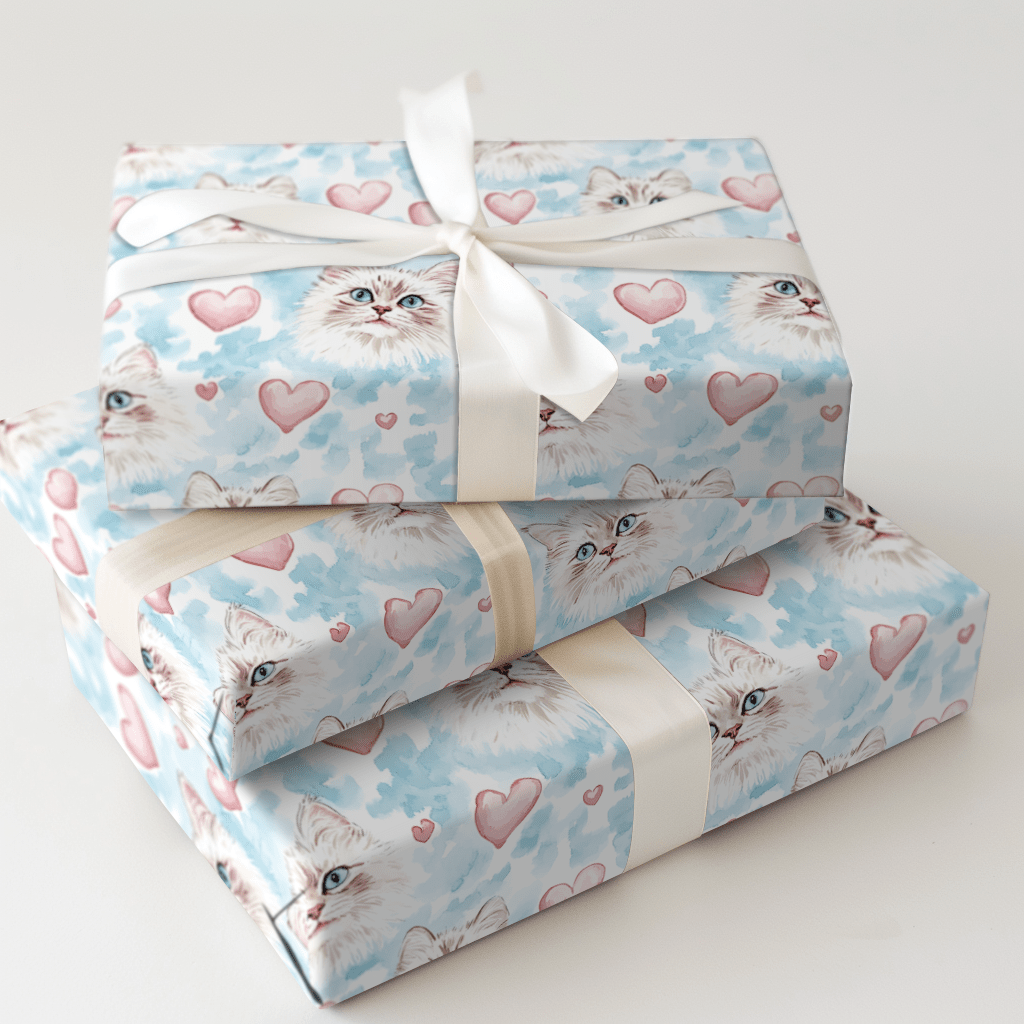 American Wirehair Valentine - Wrapping Paper - Aspen & Arlo