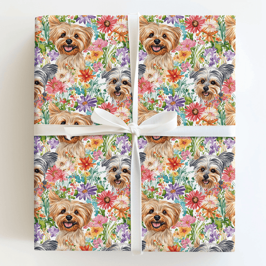 Garden with the Yorkie - Wrapping Paper - Aspen & Arlo